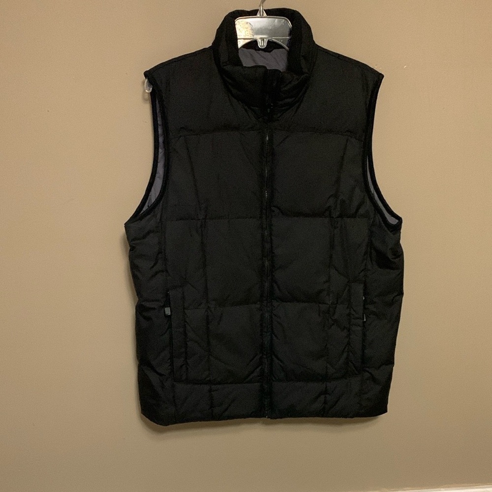Eddie Bauer Men's Premium Goose Down Black Small Puffer Zip-Up Vest Gorpcore